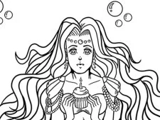 Kawaii Mermaids Coloring Book Game